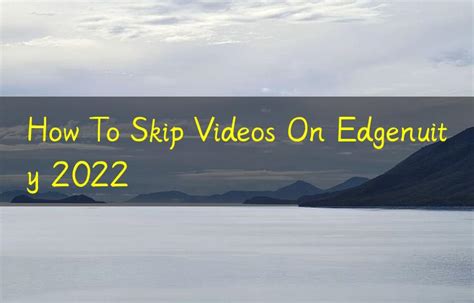 Now hit file>save, or press CTRLS. . How to skip videos in edgenuity 2022